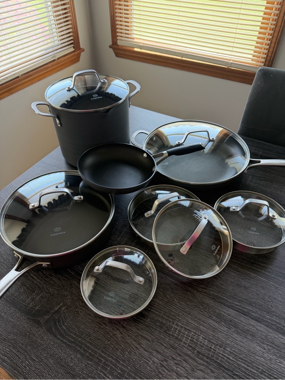 Calphalon Premier™ Hard-Anodized Nonstick Set-11-Piece Pans & Lids Set-Like New